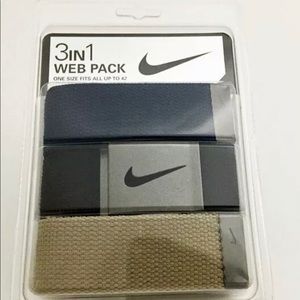 Nike Web Golf Belt 3 Pack